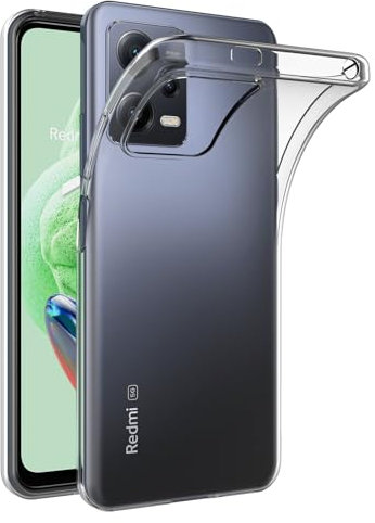 AICEK Kompatibel mit Xiaomi Redmi Note 12 5G Hülle, Transparent Silikon Handyhülle für Redmi Note 12 5G Hülle TPU Schutzhülle Bumper Crystal Clear Case