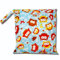 Wickeltasche Nasstaschen Nasse,Kindergarten Windeltaschen Waschbar Wiederverwendbarem Stoff Organiser Beutel Waschbar mit Reißverschluss für Baby Windeln Reisen Gym,Mittlere Eule