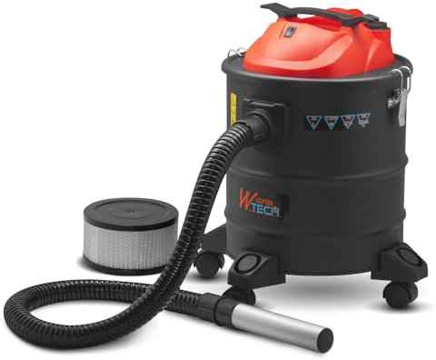 Vide cendres 1200W 20L avec soufflerie, fonction décolmatage et roues - Warm Tech