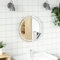 Homgoday Miroir de salle de bain LED rond 50 cm, armoire de salle de bain, armoire, buffet, coiffeuse, toilettes, espace de rangement pour douche