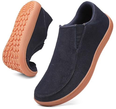 Linenghs Chaussures de Marche pour Hommes Larges Chaussures à Pied Larges de Chaussures lefu à Pied Chaussures de Fitness Hors Route Bleu Dunkel EU 46