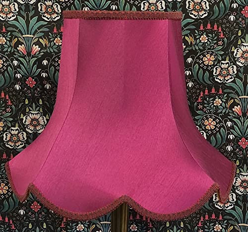 Paralume in tessuto clip-on moderno fucsia fatto a mano da 12,5 cm, ideale per applique o lampadari ShaoSu