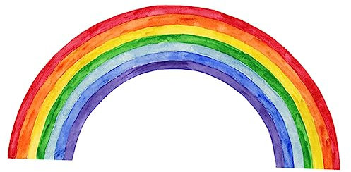 VICASKY Regenbogen Wandtattoos Kinderzimmer Aufkleber Selbstklebend PVC Wanddekoration für Babyzimmer und Spielzimmer Abnehmbar und Einfach zu Befestigen