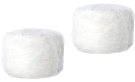 Housse de tabouret en fausse fourrure – ronde de 33 cm de diamètre – pour coussin de chaise repose-pieds