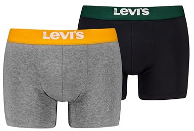 Levi's Herren Boxer Bodywear, Grey Black Combo, L