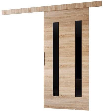 MINIO go for it - Schiebetür Komplettset CLEAN H, 106 cm Breit, Schiebetüren, Wandmontage, Schiebetürsystem, Zimmertüren - Sonoma Eiche