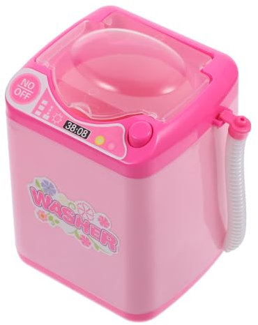 Abaodam 1pezzi Mini Lavatrice Simulata Per Elettrodomestico Rosa Senza Batteria Ruolo e La Pulizia Dei Giocattoli
