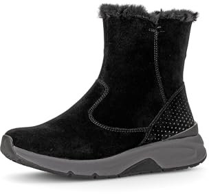 Gabor Damen Plateaustiefeletten, Frauen Stiefeletten,Warmfutter,uebergangsstiefel,plateauabsatz,warm,gefüttert,schwarz (Webl.),40 EU / 6.5 UK