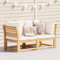 Festnight Gartensofa 2 Sitzer Balkon Sofa Holz Sitzbank Balkon Lounge Klein Lounge Sofa Outdoor Gartenlounge Balkonmöbel Holzsofa Couch Gartenbank Sitzecke Loungemöbel Gartenmöbel Set