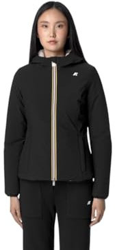 K-Way Giacca Corta Donna, Modello Lily ST Warm Double, in Poliestere, vestibilità Regular, Colore Black P-Beige G