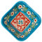 PODARI Salatschüssel 16 cm quadratisch Kora-Kalam Bunt - Usbekische Schale mit handbemaltem Design