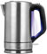 MPM MCZ-121M Wasserkocher 1,7L, Edelstahlgehäuse, 2200W, Automatische Deckelöffnung, Blau beleuchteter Wasserstandsanzeiger, Austauschbarer Filter, Stahl