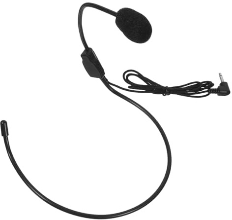 Angoily 4 Stück-Pack Headset Mikrofon mit Verstellbarem Leichtem Kunststoffrahmen für Redner und Präsentationen Kabelgebundenes Mikrofon mit 3,5-mm Klinkenanschluss in Schwarz