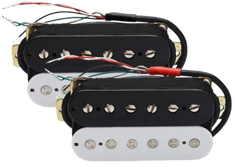 Doppelspulen-Tonabnehmer für E-Gitarre Humbucker-Tonabnehmer Für E-Gitarre Dual-Coil-Split-Humbucker-Tonabnehmer 4-poliges Kabel N7,5K-B15K-Ausgang(B)