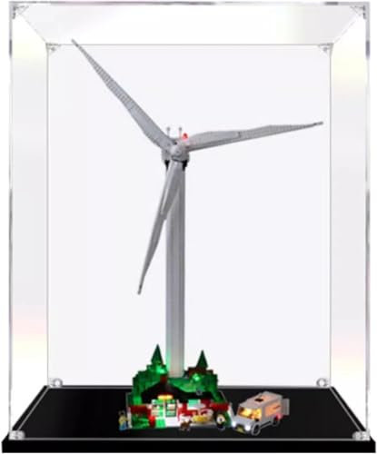 Vitrine en acrylique pour éolienne Lego 10268, boîte de présentation transparente anti-poussière compatible avec l'éolienne Lego 10268, (modèle non inclus) 80 x 35 x 105 cm (3 mm) (2 mm)
