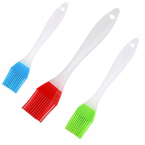 4 Pcs Pastry Brushes,Solid Color Pastry Brush,Removable High Temperature Resistance Silicone Basting Brushs,17x3.2cm Easy to Clean and Reusable Cooking Brush,for Baking Spread Oil,Barbecue.
