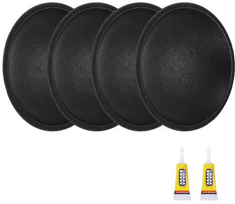 sourcing map 4Pcs Speaker Dust Cap 45mm/1.77 Outer Diameter Dome Paper Cap Subwoofer Coil Cover Caps with Repair Glue for Speaker Decoration Accessory Repair