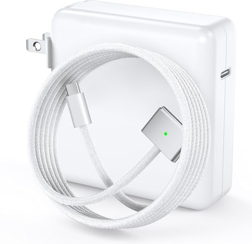 96W Charger for MacBook Pro 16 14 inch Mac Air 15 13 inch 2025 2024 2023 2022 2021 M1–M4 Type C Fast Charger Power Adapter & 6.6FT Type C to Magnetic 3 Cable LED Applicable 2021-2025