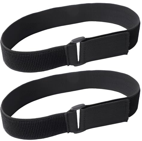 2 Pcs Adjustable Elastic Cinch Straps Securing Straps for Parasol with Hook and Loop Heavy Duty Windproof Tie Downs with Quick-Release Buckles for Garden Umbrellas Camping Gear Yoga Mats Outdoor