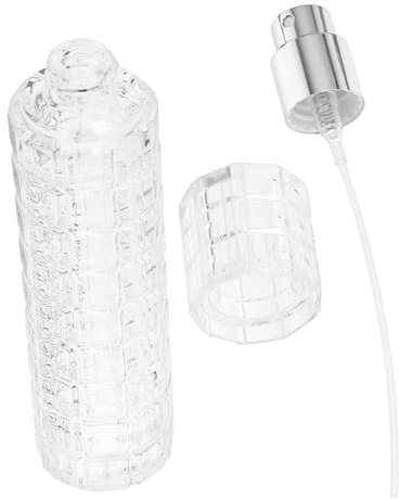 DINHEAROM Botella Pulverizadora de Vidrio 30ml para Cócteles y Bitters, Atomizador Pequeño Recargable, Cristal Transparente, Pulverizador Hermético, Uso en Bar y Coctelería Profesional