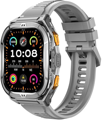SWZEC Aegis X5 – GPS-Sportuhr/Quadratisch(Silver)