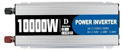 Onduleur Onduleur 10000W 12V/24V/48V CC vers 220V CA pour Micro-Ondes Perceuses Équipements Médicaux Alarme Surcharge Construction Camions Fermes Utilisation Power Inverter(12V to 220V)