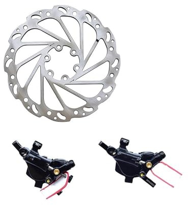 ARUPMN MTB XC Fahrrad hydraulische Mountainbike Scheibenbremse Doppelkolben mit 160 mm Rotor Fahrrad Gravel Bike(Caliper with Rotor)