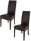 t m c s Tommychairs - 2er Set Moderne Stühle Luisa für Küche und Esszimmer, robuste Struktur aus lackiertem Buchenholz Farbe Wengeholz, Gepolstert und mit Kunstleder in der Farbe Mokka bezogen