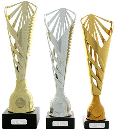 pokalspezialist Pokal Pokal Bromberg Bronze mit Gravurplatte und Gravur