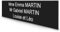 DECOHO - Étiquette Nom Personnalisable boîte aux Lettres PVC Noir Lettres Blanches - 100x25x0,8 mm - 3 Lignes Gravure Laser Durable - Noir