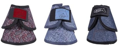 NETPROSHOP 1 Paar Neopren Springglocken/Hufglocken mit Turnout Gewebe Gr. S (ca. H 9,5 cm x Ø Oben 5,5 cm) Farbe: Graphite - Paisley, Groesse:S, Farbe:Paisley