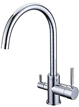 Filtri Acqua Italia 3-Wege-Wasserhahn FiltraquaItalien® verchromt für Wasserreiniger Drei-Wege-Wasserreiniger