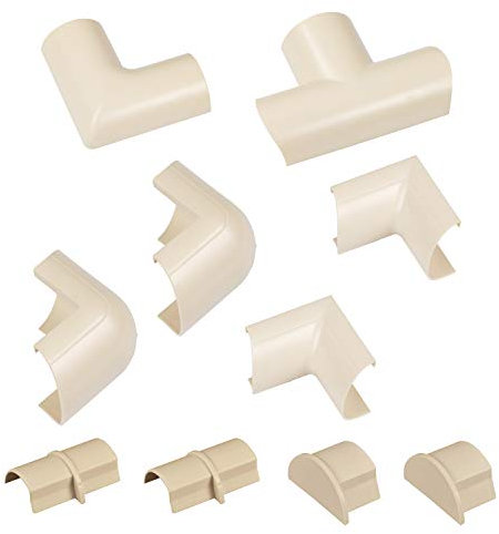 D-Line CLOAP3015M Mini Kabelkanal Clip-Over Verbindungsstücke Multipack, Aufsteckbare Verbindungsstücke, Verbinden Sie mehrere 30x15mm Kabelkanäle - 10-teiliges Kabelkanal Zubehör Set - Magnolia