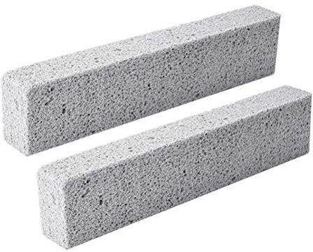 2PCS Grill Reinigung Bimsstein Grill Reinigungsblock Reinigungsstein für Grillrost Bräter Crepeplatten Backofen Fliesen 15 × 3,5 × 2,5 cm