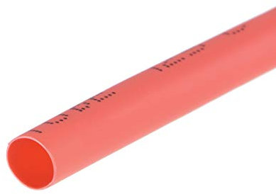 sourcing map Heat Shrink Tubing, 4mm Dia 2:1 rate Shrinkable Tube Cable Sleeve 7m - Red