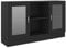 vidaXL Armoire à Vitrine, Buffet avec Compartiment, Meuble de Rangement de Salon Salle de Séjour Chambre Intérieur, Noir Bois d’Ingénierie