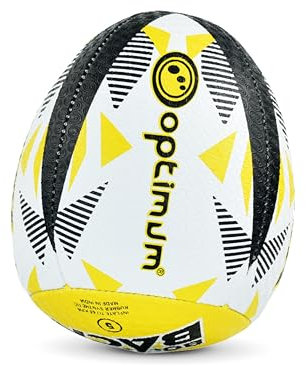 Optimum Rugby Bounce Back Solo Skills Ball – Ausgewogener, reaktionsschneller, präziser Handling und Treten – leistungsstarker Rebound-Rugbyball für Profi-Training – 2-lagig, 410 g (Größe 5)