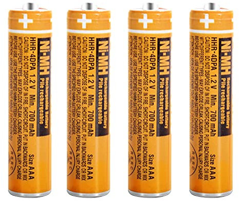 4 Stück HHR-4DPA Ni-MH Akku für Panasonic 1,2 V 700 mAh AAA für schnurlose Telefone