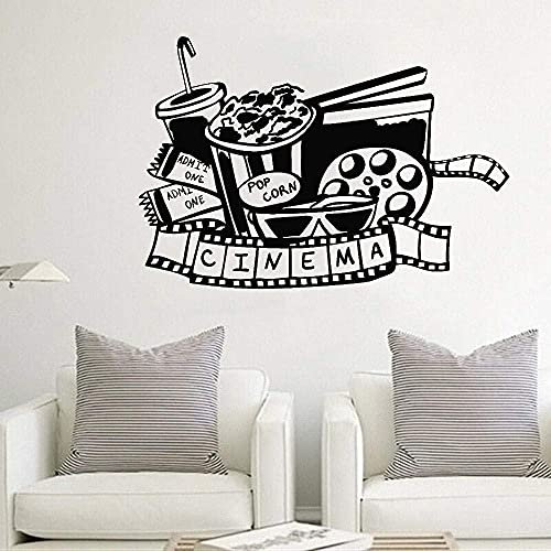 Wandaufkleber, Kino Wandtattoo Tv Kino Wandaufkleber Movie Bar Dekoration Zubehör Wohnzimmer Wandaufkleber 42X60Cm