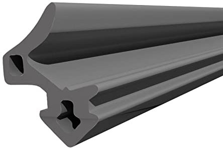 DQ-PP Joint de fenêtre en PVC, noir, 10 m, pour fenêtre Gealan en PVC, en plastique, profilé