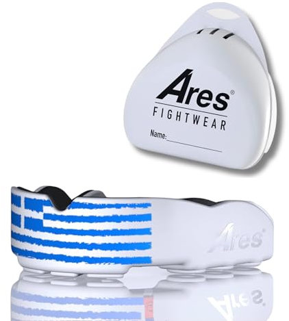 Ares Fightwear® Slim Fit Mundschutz Boxen inkl. Aufbewahrungsbox für Kampfsport, MMA & Athleten I Maximaler Zahnschutz dank Optimaler Passform I Profi Mouthguard für Herren & Damen