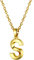Bestyle Buchstaben Anhänger Gold Halskette Damen Schmuck aus Edelstahl Women Necklace Initialen Kette 45-50cm buchstabe s