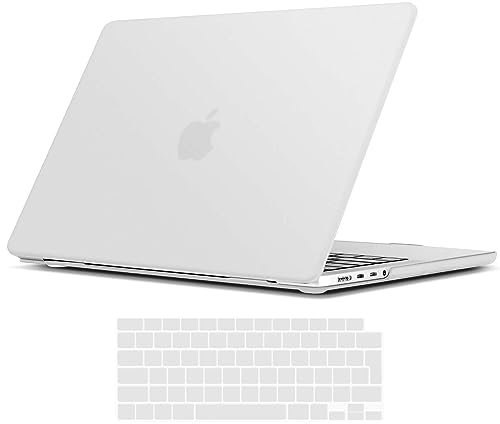 TECOOL Hülle für MacBook Pro 14 Zoll M4 M3 M2 M1 Pro/Max 2021-2025 (A3401 A3185 A3112 A2992 A2918 A2779 A2442), Ultradünne Schutzhülle Hartschale Case mit Tastaturschutz (EU), Mattiert Klar