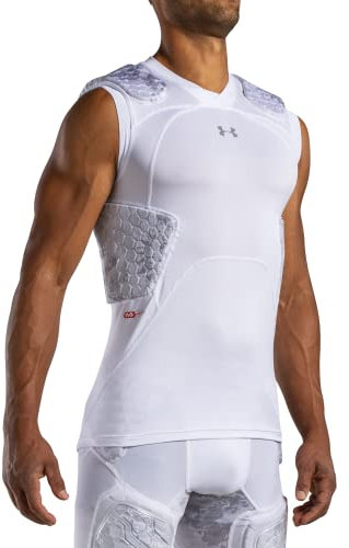 Under Armour Unisex Gameday Armour Pro 5-Pad Top Nov, Weißes Tarnmuster, S