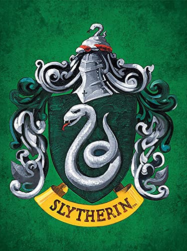 Harry Potter 1art1 Poster Colourful Crest Green Bilder Leinwand-Bild Auf Keilrahmen | XXL-Wandbild Poster Kunstdruck Als Leinwandbild 80x60 cm