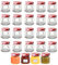 Awiku Lot de 24 petits pots en verre hexagonaux avec couvercle hermétique de 45 ml - Pour miel, confiture, petits pots en verre résistants et étanches - Avec étiquettes
