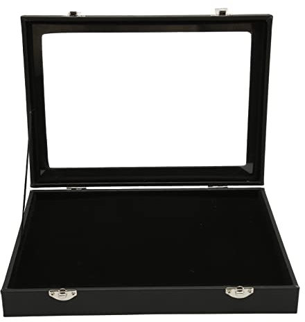 Staubdichte Pin-Vitrine, Shadow-Box-Rahmen Mit Metallverschluss, Schmuckvitrine Für Emaille-Pin-Schmucknadeln-Abzeichen-Sammlung(M)