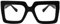 Onrtry Oversized Square Blue Light Glasses for Women Men Thick Frame Big Computer Eyewear Non-Prescription Eyeglasses, A1 Bright Black Frame, Medium