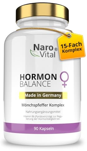 Hormon Balance Frauen Komplex mit Mönchspfeffer hochdosiert, Myo Inositol & Yamswurzel für Zyklus, PMS, PCO, Wechseljahre Menopause | 90 vegane Kapseln mit Agnus Castus