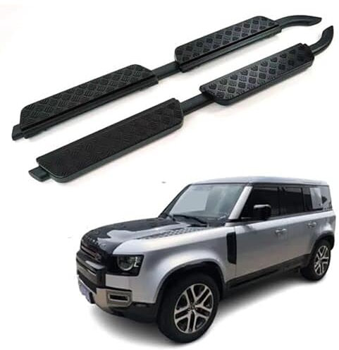 Seitliche Trittstufen Trittbretter aus Aluminium Seitenschweller Seitliche Trittstufe passend für Defender 110 4D 2020-2023